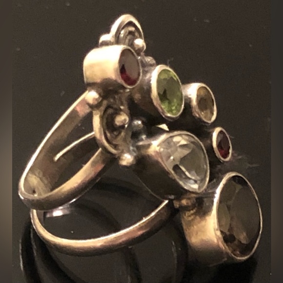 MULTICOLORED Fine Gemstone Ring - Picture 3 of 9